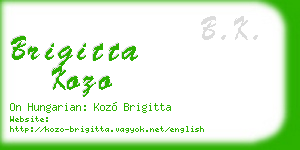 brigitta kozo business card